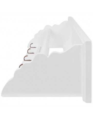 Appendiabiti in MDF bianco in stile barocco