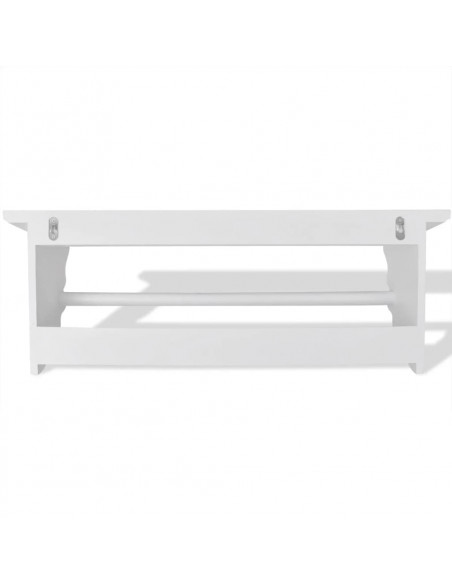 Appendiabiti in MDF bianco in stile barocco