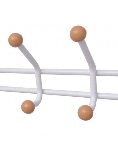 Appendiabiti con Poggiascarpe 68x32x182,5 cm Bianco