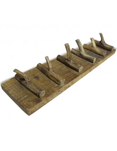 Appendiabiti in Legno Massello di Recupero 60x15 cm