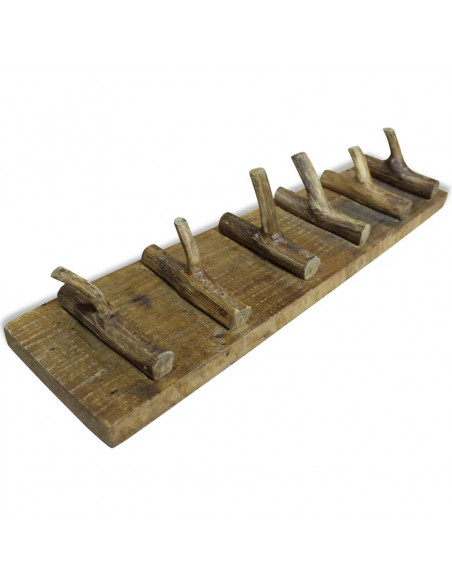 Appendiabiti in Legno Massello di Recupero 60x15 cm
