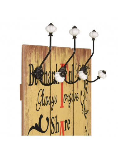 Appendiabiti da Parete con 6 Ganci FAMILY 120x40 cm