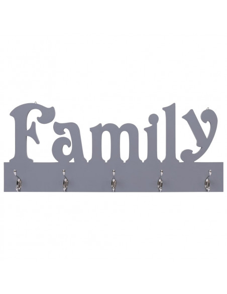Appendiabiti a Muro FAMILY Grigio 74x29,5 cm