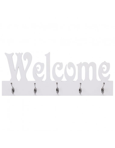 Appendiabiti a Muro WELCOME Bianco 74x29,5 cm