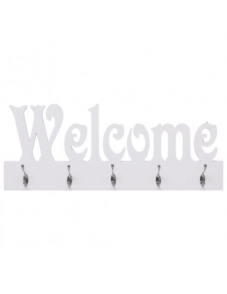 Appendiabiti a Muro WELCOME Bianco 74x29,5 cm