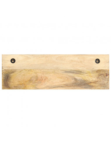 Appendiabiti a Muro 60x15x20 cm Legno Massello di Mango Grezzo