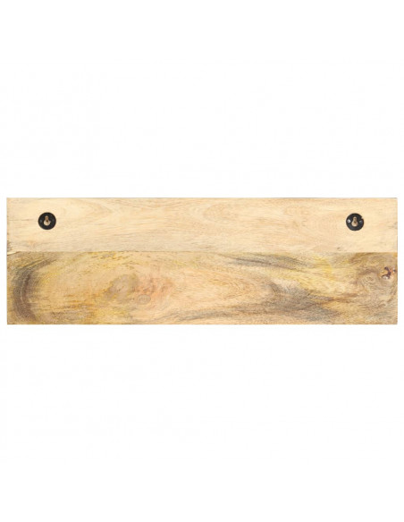 Appendiabiti a Muro 60x15x20 cm Legno Massello di Mango Grezzo