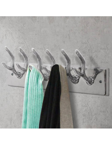 Attaccapanni Appendiabiti in alluminio colore argento