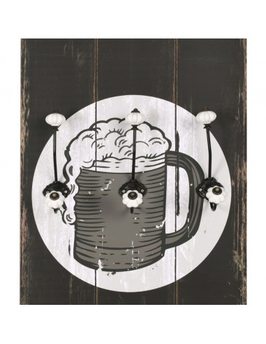 Appendiabiti da Parete con 6 Ganci 120x40 cm