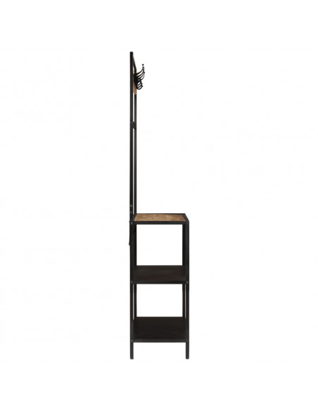 Appendiabiti 90x35x180 cm in Legno Massello di Mango e Ferro