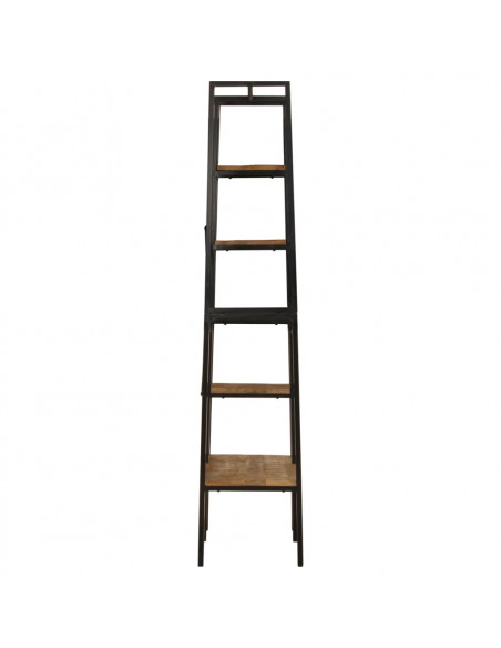 Appendiabiti con Ripiani 90x40x190cm Legno Massello Mango Ferro