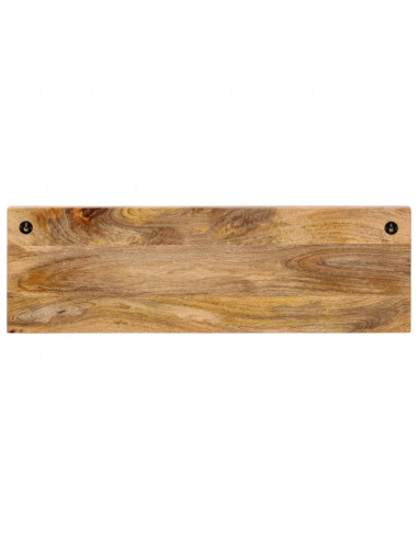 Appendiabiti da Parete con 5 Ganci in Legno Massello di Mango