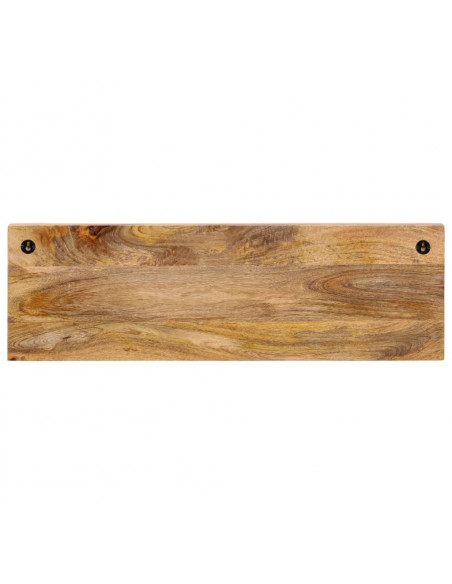 Appendiabiti da Parete con 5 Ganci in Legno Massello di Mango