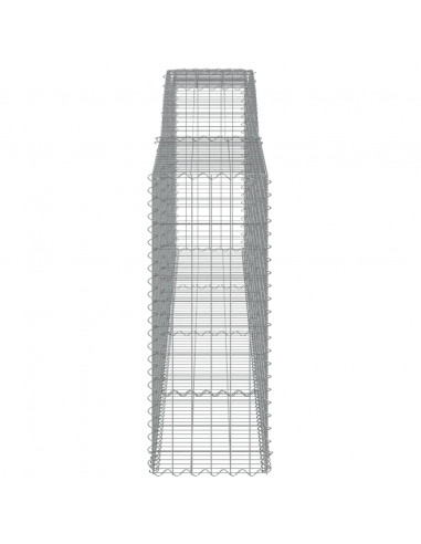 Cesti Gabbioni ad Arco 15 pz 400x50x120/140 cm Ferro Zincato