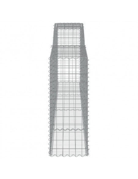 Cesti Gabbioni ad Arco 15 pz 400x50x120/140 cm Ferro Zincato