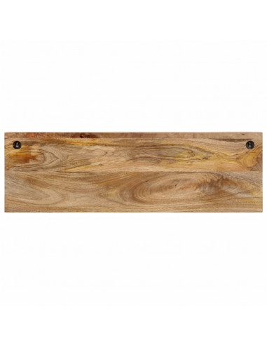 Appendiabiti da Parete con 5 Ganci in Legno Massello di Mango