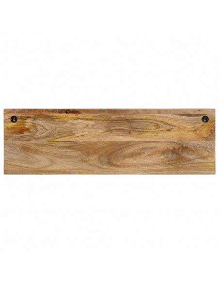 Appendiabiti da Parete con 5 Ganci in Legno Massello di Mango