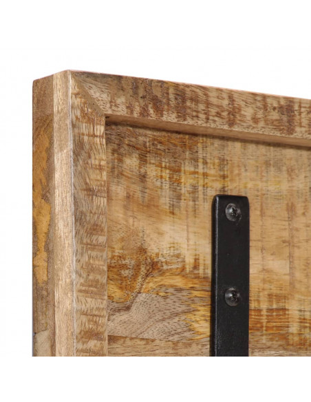 Appendiabiti da Parete con 5 Ganci in Legno Massello di Mango