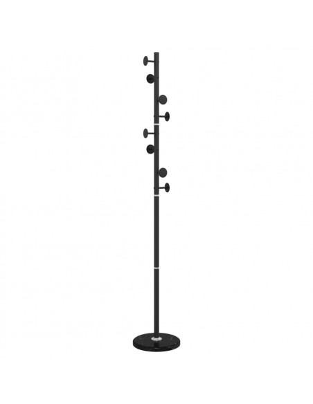 Appendiabiti Nero 176 cm in Ferro Verniciato a Polvere