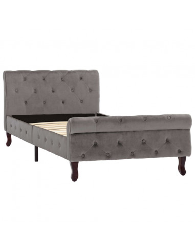 Giroletto Grigio in Velluto 90x200 cm