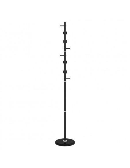 Appendiabiti Nero 176 cm in Ferro Verniciato a Polvere