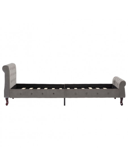 Giroletto Grigio in Velluto 90x200 cm
