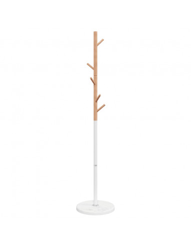 Appendiabiti Bianco 172 cm in Ferro Verniciato a Polvere