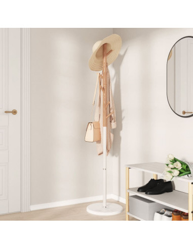 Appendiabiti Bianco 172 cm in Ferro Verniciato a Polvere