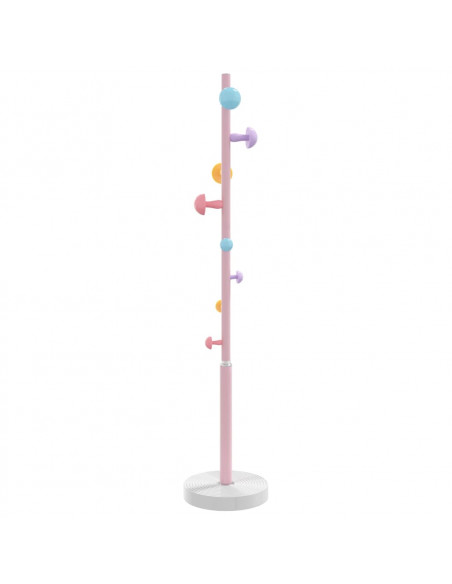 Appendiabiti Rosa 172 cm in Ferro Verniciato a Polvere