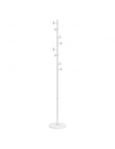 Appendiabiti Bianco 176 cm in Ferro Verniciato a Polvere