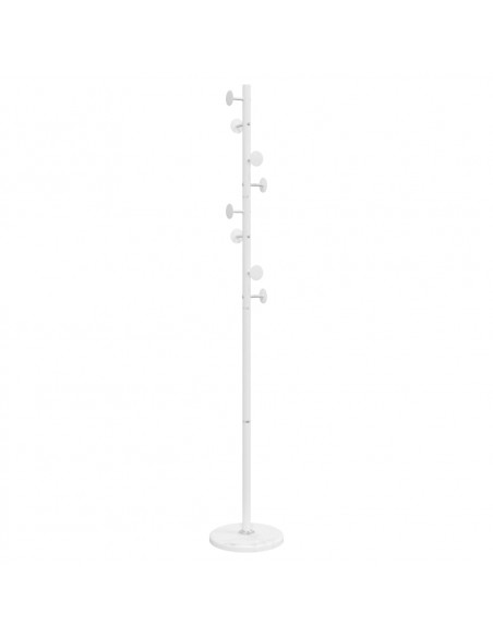Appendiabiti Bianco 176 cm in Ferro Verniciato a Polvere