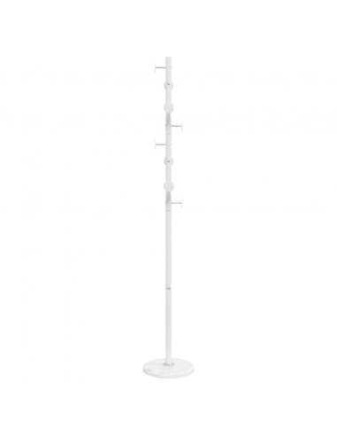 Appendiabiti Bianco 176 cm in Ferro Verniciato a Polvere