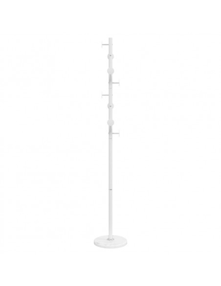 Appendiabiti Bianco 176 cm in Ferro Verniciato a Polvere
