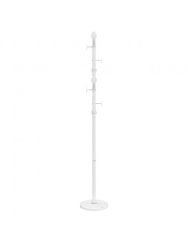 Appendiabiti Bianco 176 cm in Ferro Verniciato a Polvere