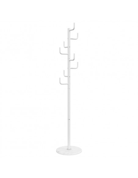 Appendiabiti Bianco 183 cm in Ferro Verniciato a Polvere