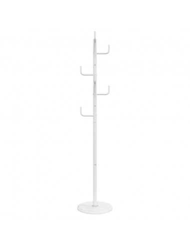 Appendiabiti Bianco 183 cm in Ferro Verniciato a Polvere