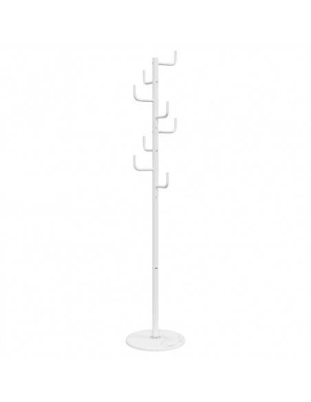 Appendiabiti Bianco 183 cm in Ferro Verniciato a Polvere
