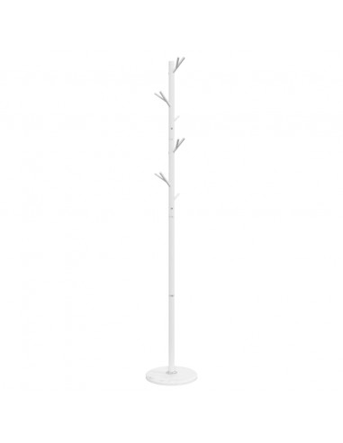 Appendiabiti Bianco 175 cm in Ferro Verniciato a Polvere