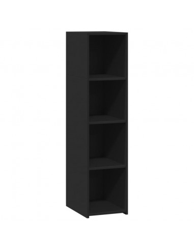 Credenza Nera 30x41x124 cm in Legno Multistrato