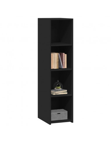 Credenza Nera 30x41x124 cm in Legno Multistrato