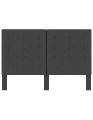 Testiera Letto Trapuntata Grigio Scuro in Tessuto 140x200 cm