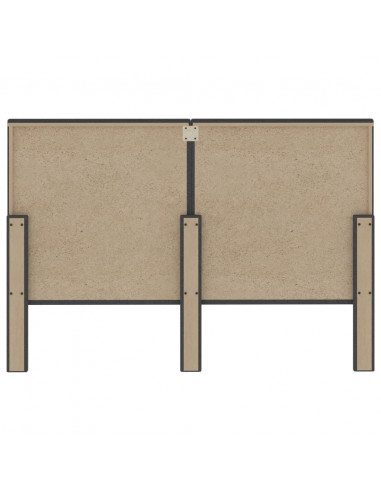 Testiera Letto Trapuntata Grigio Scuro in Tessuto 140x200 cm