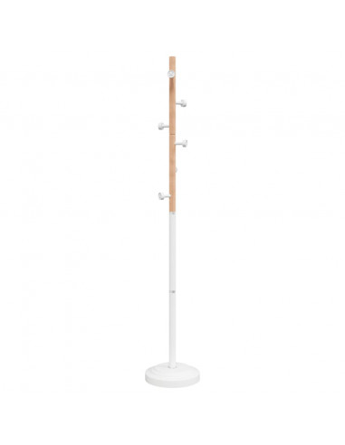 Appendiabiti Bianco 177 cm in Ferro Verniciato a Polvere