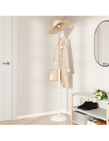 Appendiabiti Bianco 177 cm in Ferro Verniciato a Polvere