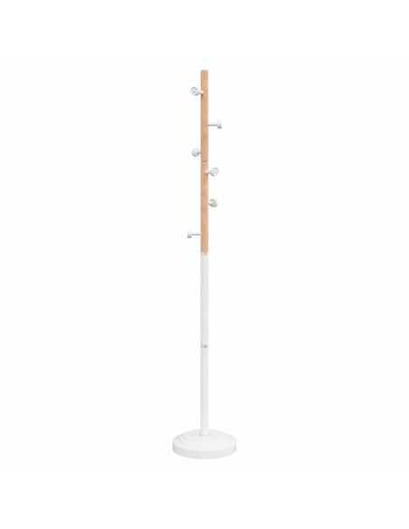 Appendiabiti Bianco 177 cm in Ferro Verniciato a Polvere