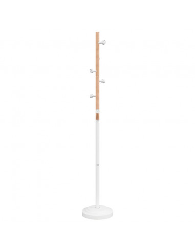 Appendiabiti Bianco 177 cm in Ferro Verniciato a Polvere