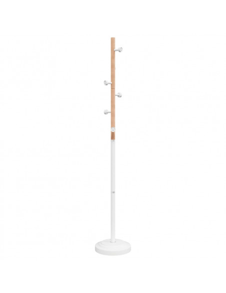 Appendiabiti Bianco 177 cm in Ferro Verniciato a Polvere
