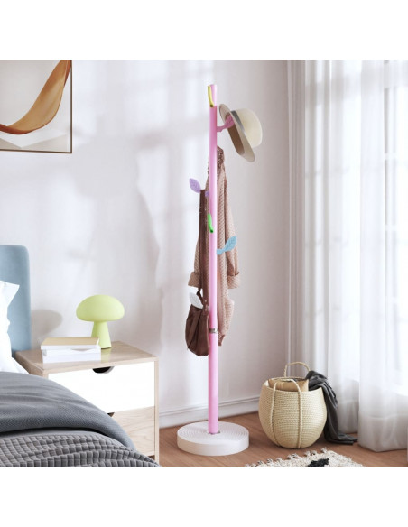 Appendiabiti Rosa 172 cm in Ferro Verniciato a Polvere