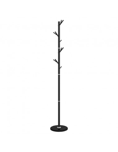 Appendiabiti Nero 175 cm in Ferro Verniciato a Polvere