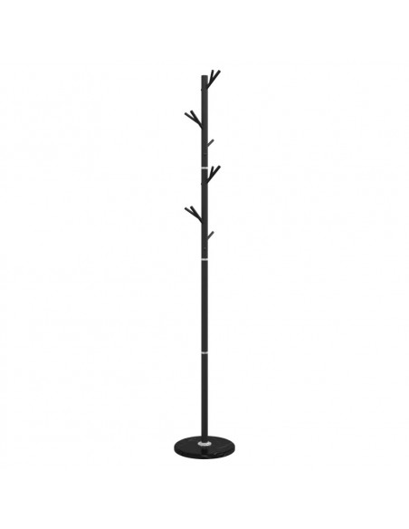Appendiabiti Nero 175 cm in Ferro Verniciato a Polvere